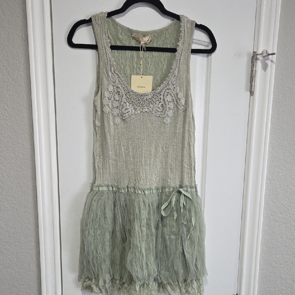 A'Reve Mint Lace Top
